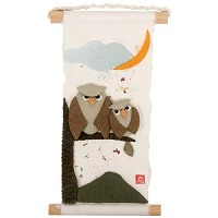 ちりめん細工　紅葉とふくろうのタペストリー ちりめん細工 紅葉とふくろうのタペストリー ちりめん手芸キット
