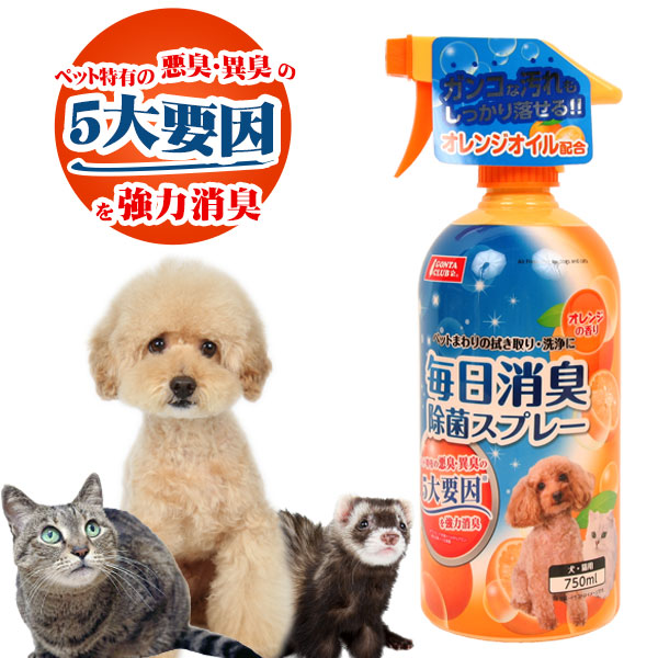 毎日消臭除菌スプレー 750ml（オレンジの香り） フェレット