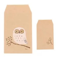 フクロウページ プチペーパーバッグ フクロウ 白【メール便可】 フクロウ雑貨