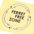 【ゆうパケットOK（メール便）】FERRET FREE ZONEステッカー